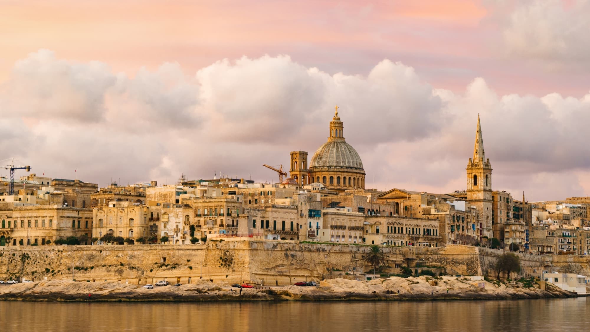 Valletta across the harbour, used as a Mediterranean route image.