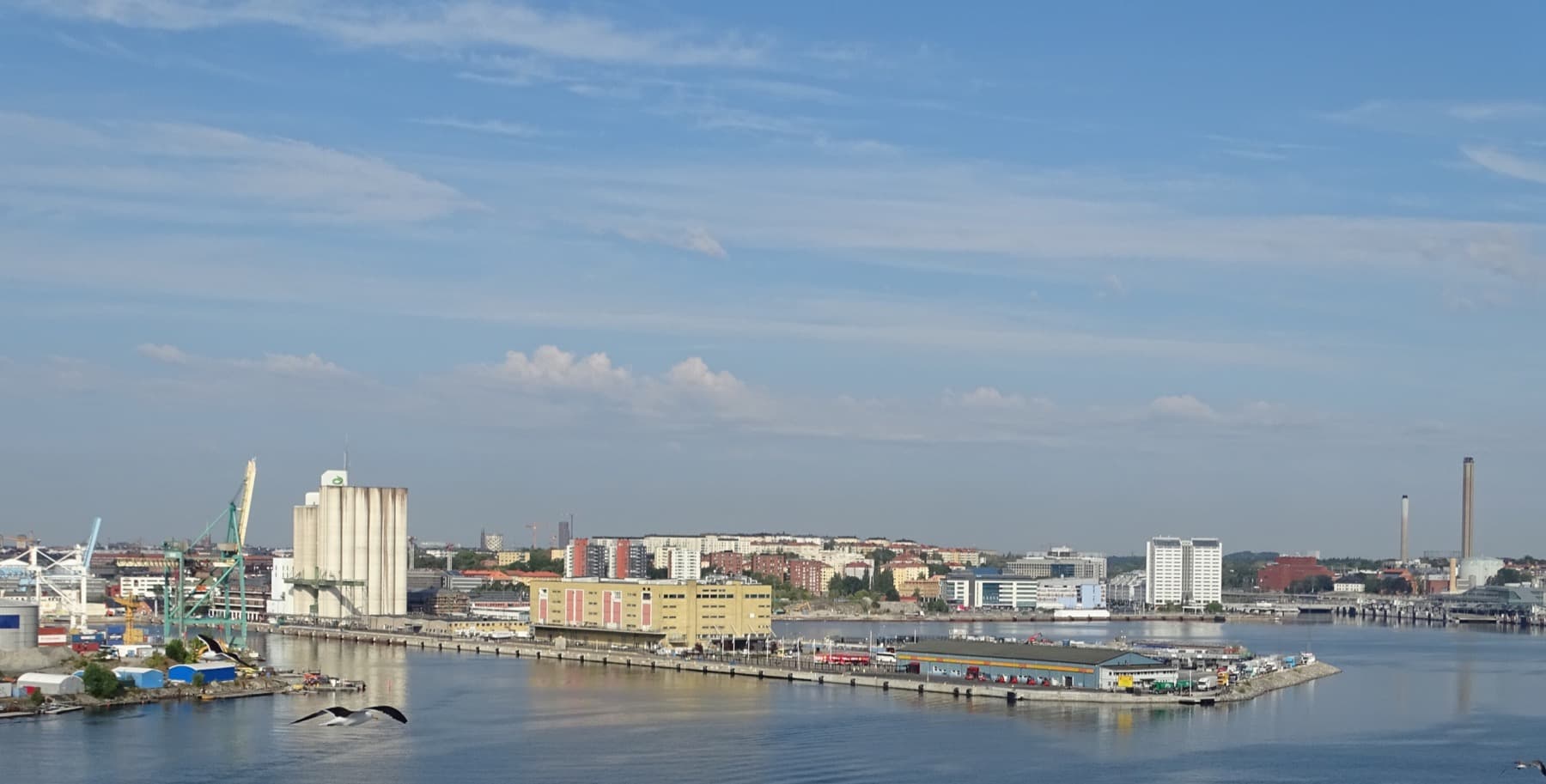 Frihamnen Port in Stockholm, a docking area for cruise ships.