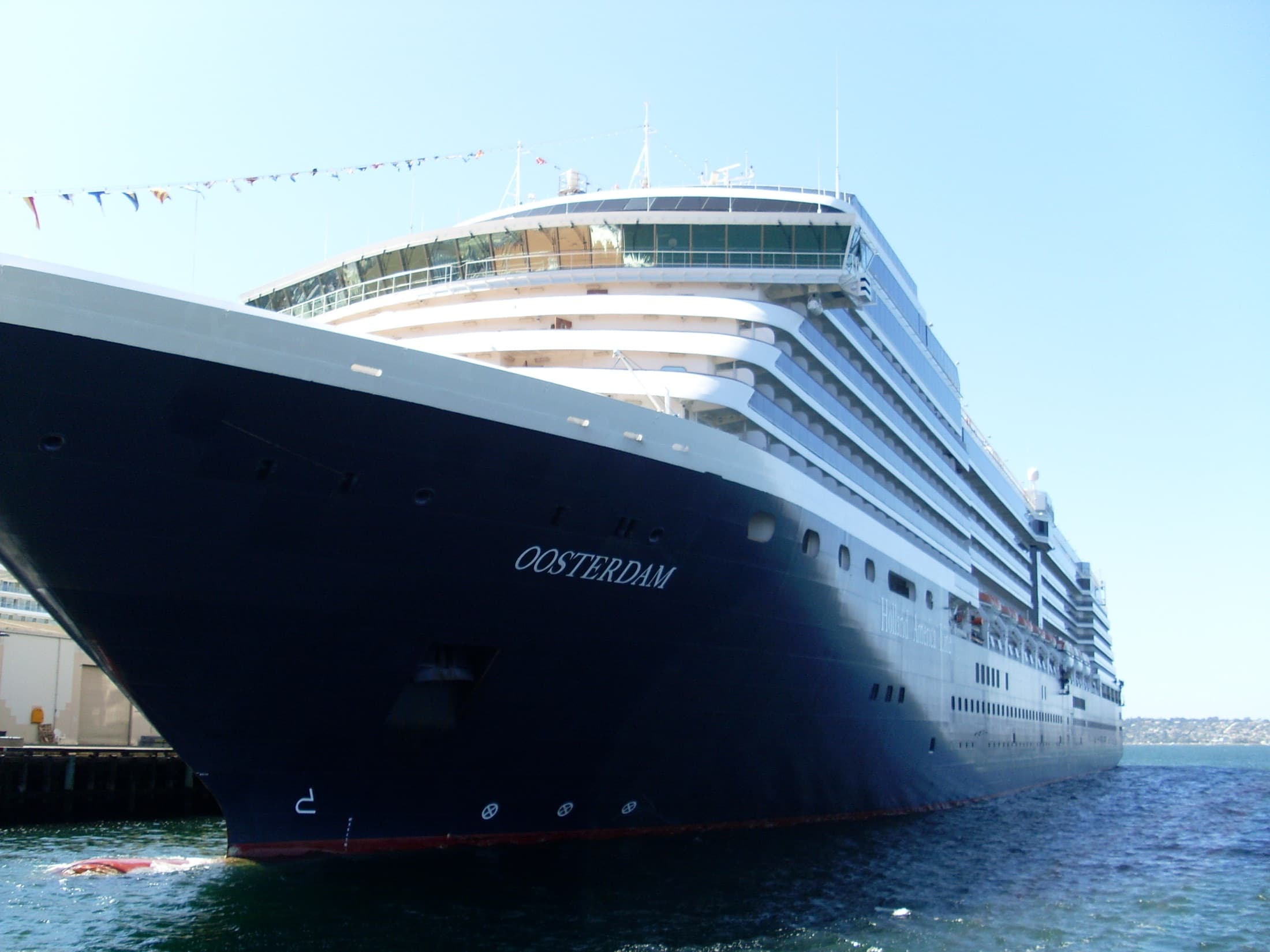 MS Oosterdam cruise ship in port.