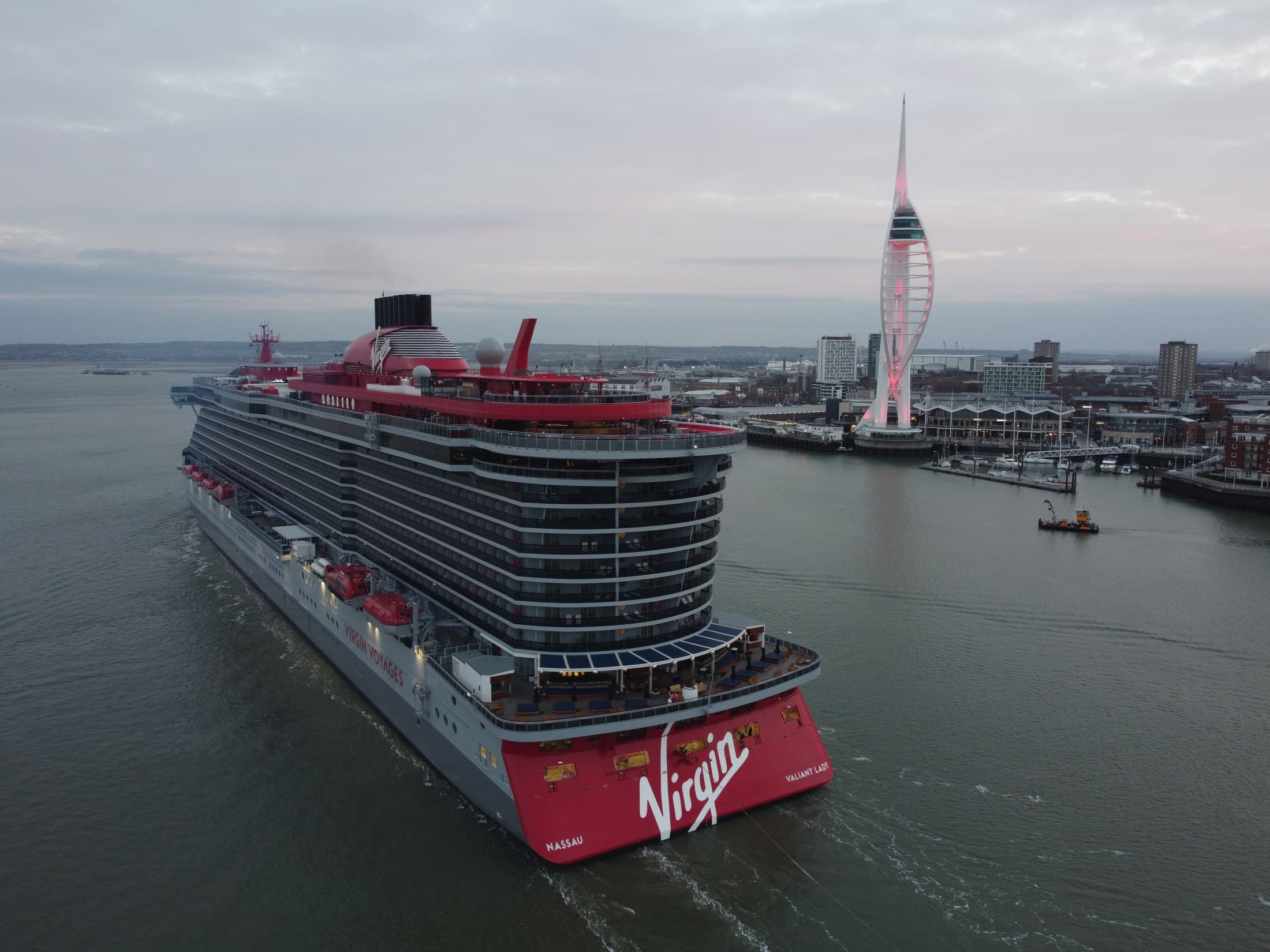Valiant Lady arriving at Portsmouth, United Kingdom.