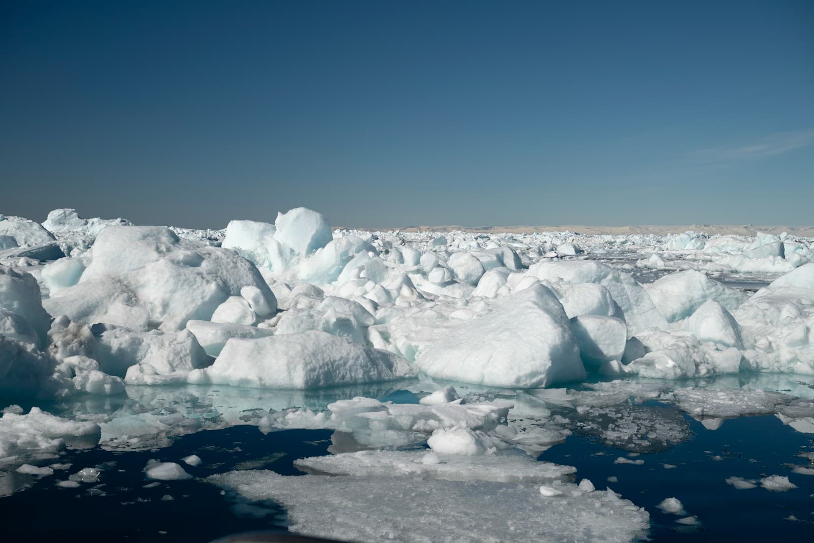 Greenland icefjord landscape on a North Atlantic cruise route.