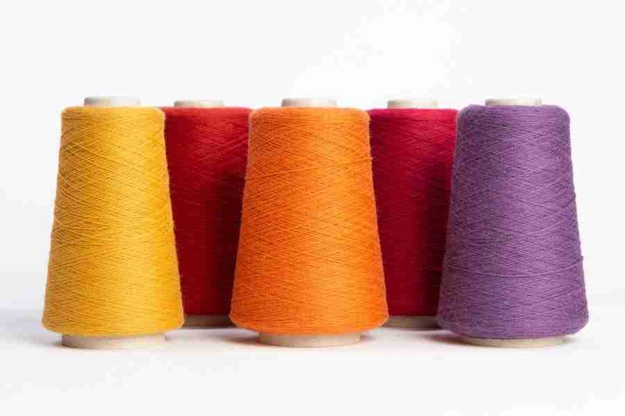 Cones of yarn at Campolmi Filati in Florence.